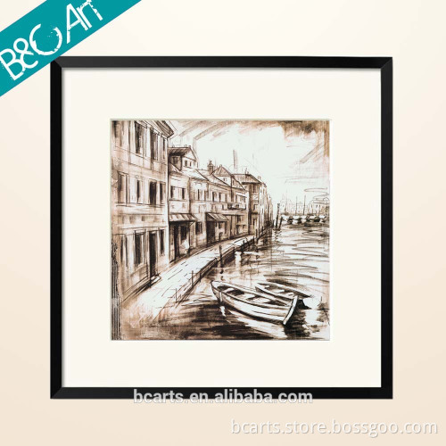 High quality abstract sailing boat painting